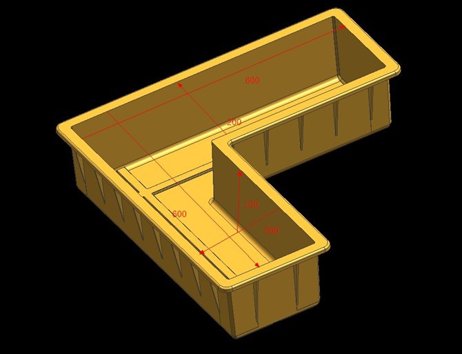 電纜槽壓頂模具CAD